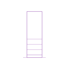 Fixtures Kitchen Cabinetry Ikea Sektion High Cabinet 1 Door 3 Drawers Line Art Illustration Svg, Free Vectors File